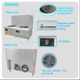 Cuisinière à soupe à induction à double brûleur pour restaurant commercial fournisseur